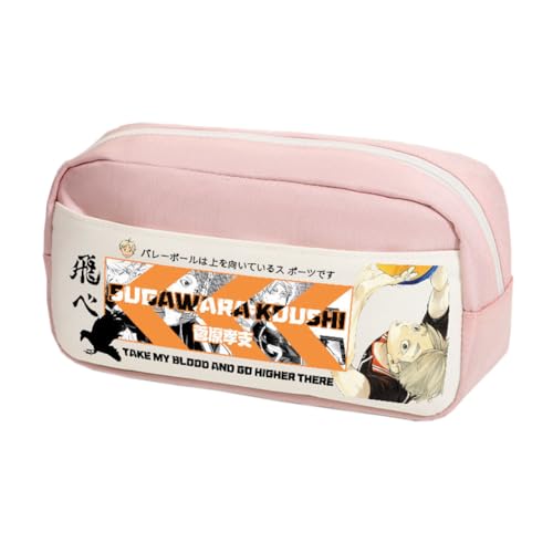 Shoyo Hinata Anime Federmäppchen Cartoon Tobio Kageyama/Kuroo Tetsurou Federmäppchen Reißverschluss Federmäppchen Student Schreibwaren Tasche Aufbewahrung Kosmetiktaschen, Typ 6, 23*10*12cm von Ciyoulio