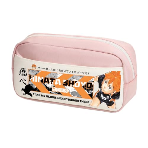 Shoyo Hinata Anime Federmäppchen Cartoon Tobio Kageyama/Kuroo Tetsurou Federmäppchen Reißverschluss Federmäppchen Student Schreibwaren Tasche Aufbewahrung Kosmetiktaschen, Typ 7, 23*10*12cm von Ciyoulio