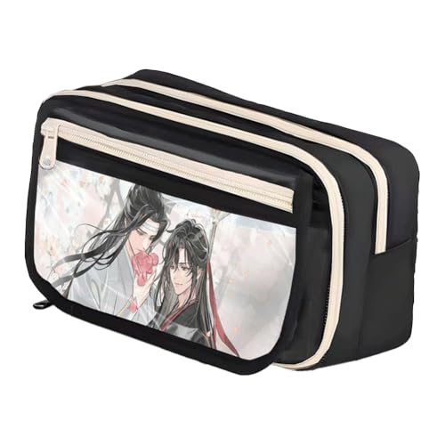 Wei Wu Xian Federmäppchen LAN Wang Ji Anime Druck Stifttasche Mehrschichtige Cartoon Wei Ying Bleistifttasche Kosmetiktaschen Schreibwaren Aufbewahrungstasche für Schüler, Typ 3, 21*8*13cm von Ciyoulio