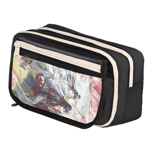 Wei Wu Xian Federmäppchen LAN Wang Ji Anime Druck Stifttasche Mehrschichtige Cartoon Wei Ying Bleistifttasche Kosmetiktaschen Schreibwaren Aufbewahrungstasche für Schüler, Typ 4, 21*8*13cm von Ciyoulio