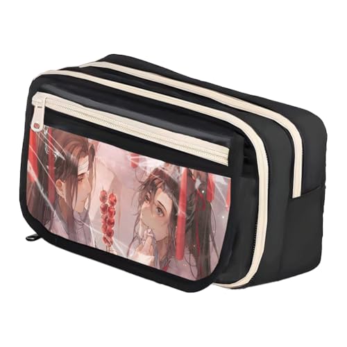 Wei Wu Xian Federmäppchen LAN Wang Ji Anime Druck Stifttasche Mehrschichtige Cartoon Wei Ying Bleistifttasche Kosmetiktaschen Schreibwaren Aufbewahrungstasche für Schüler, Typ 6, 21*8*13cm von Ciyoulio