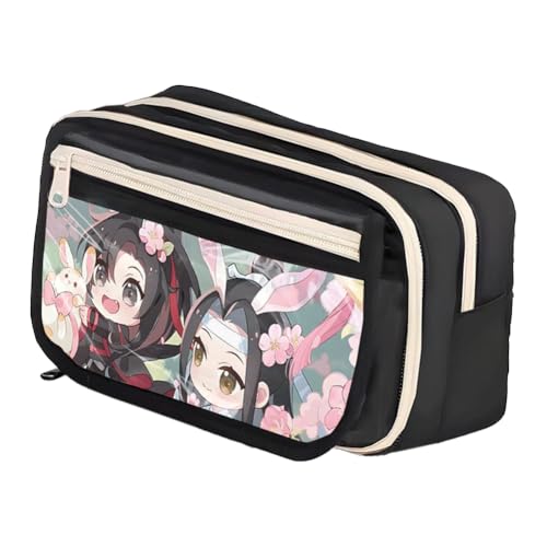 Wei Wu Xian Federmäppchen LAN Wang Ji Anime Druck Stifttasche Mehrschichtige Cartoon Wei Ying Bleistifttasche Kosmetiktaschen Schreibwaren Aufbewahrungstasche für Schüler, Typ 7, 21*8*13cm von Ciyoulio