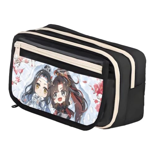 Wei Wu Xian Federmäppchen LAN Wang Ji Anime Druck Stifttasche Mehrschichtige Cartoon Wei Ying Bleistifttasche Kosmetiktaschen Schreibwaren Aufbewahrungstasche für Schüler, Typ 8, 21*8*13cm von Ciyoulio