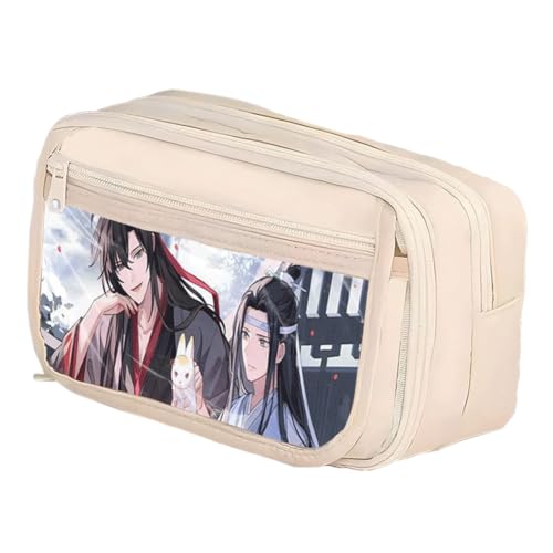 Wei Wu Xian Federmäppchen LAN Wang Ji Anime Druck Stifttasche Mehrschichtige Cartoon Wei Ying Bleistifttasche Kosmetiktaschen Schreibwaren Aufbewahrungstasche für Schüler, Typ 9, 21*8*13cm von Ciyoulio