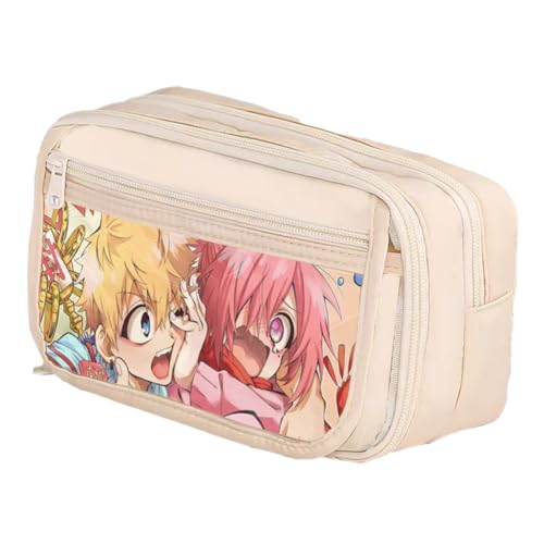 Yugi Amane Federmäppchen Yahiro Nene/Minamoto Kou Anime Druck Stifttasche Cartoon Stift Punch Mitsuba Sosuke Bleistifttasche Schreibwaren Aufbewahrungstasche Kosmetiktaschen, Typ 13, 21*8*13cm von Ciyoulio