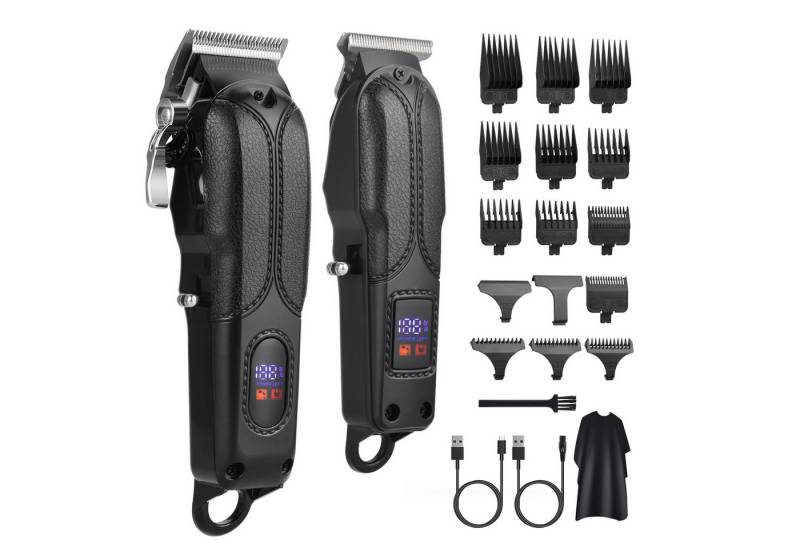 CkeyiN Haar- und Bartschneider Wiederaufladbare Haarschneidemaschine und Detailliertes Haartrimer Kit, geräuscharmer Haarschneider mit LED-Anzeige von CkeyiN