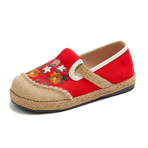 Bequeme Damen-Slipper zum Reinschlüpfen – leichte Arbeitsschuhe, lässige Anzugschuhe für Büro und den täglichen Spaziergang, Rot/Ausflug, einfarbig (Getaway Solids), 35 EU von Ckrola
