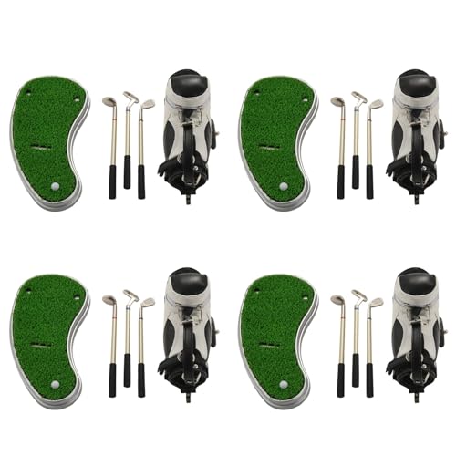 ClAZTyict Golf-Stifte mit Golftaschenhalter, originelles Geschenk mit 12 Aluminium-Stiften, Büroschreibtisch, Golftasche, Stifthalter von ClAZTyict