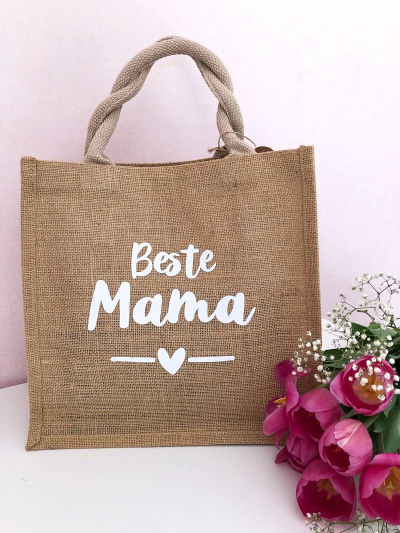 Jutetasche , Beste Mama' | Geschenktasche Muttertag Jutetasche , Beste Mama' | Geschenktasche Muttertag von ClaLaStyle