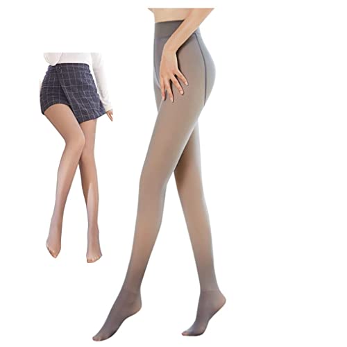 Damen Strumpfhosen Plüschstrümpfe Perfekt Beine abnehmen Gefälschte durchscheinend Warm Fleece Pantyhose -wärmende Thermo Strumpfhose für Damen,Thermo verdickte Leggings… von Clacce