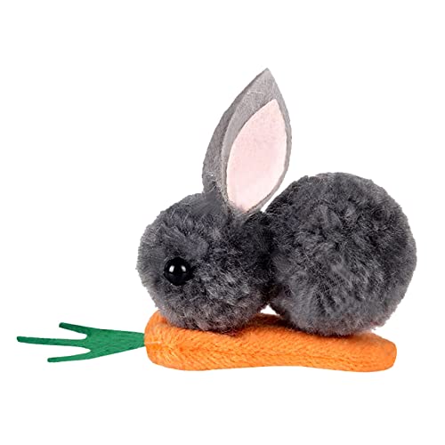 Haarnadel Ostern Haarnadel Hase Karotte Kinder Mini Haarnadel Haarspange Haarspangen Damen Rohling (Grey, One Size) von Clacce