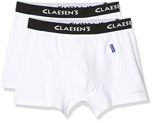 Claesen's Jungen Boys 2-Pack Boxer Boxershorts, Weiß (White 005), 128 (Herstellergröße:128/134) von Claesen's