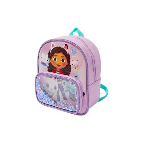 Claire's Mini Rucksack Gabby und das Dollhouse Puppenhaus| Für kleine Mädchen ab 3 Jahren | 20,3 x 27,9 x 12,7 cm | Kinderrucksack | Geschenk Weihnachten Geburtstag | Violett Bunt von Claire's