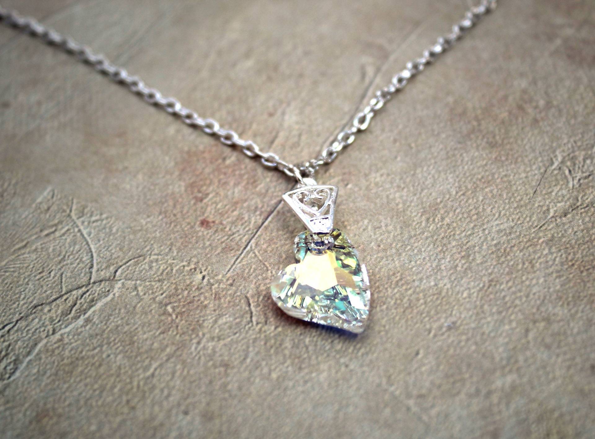Devoted To You Swarovski Herz Halskette - Funkelnde Anhänger Für Valentinstag, Geschenk Sie von ClaireElizabeths