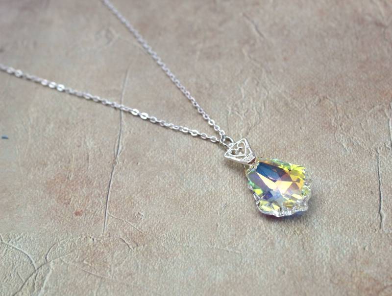 Swarovski Kristall Barock Anhänger Halskette -Funkelnde Halskette, Geschenk Für Sie von ClaireElizabeths