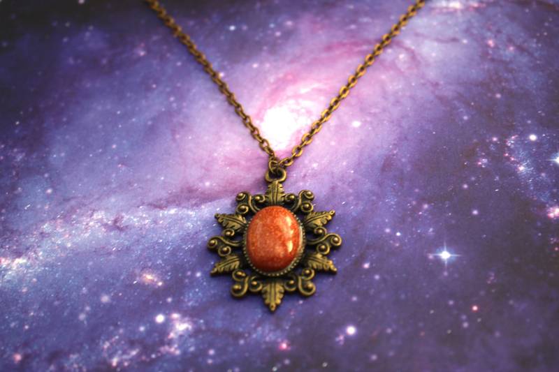 Vintage Stil Cameo Anhänger Halskette Mit Goldstein Und Blatt Cabochon - Warm Braun Goldstone, Halskette, Geschenk Für Sie Vintage Stil Cameo Anhänger Halskette Mit Goldstein Und Blatt Cabochon - Warm Braun Goldstone, Halskette, Geschenk Für Sie von ClaireElizabeths