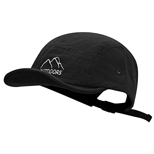 Clakllie Baumwolle 5 Panel Basecap Kappe Kurzer Krempe Verstellbar Schildkappen Sports Polo Cap für Herren und Damen UV-Schutz Cap von Clakllie