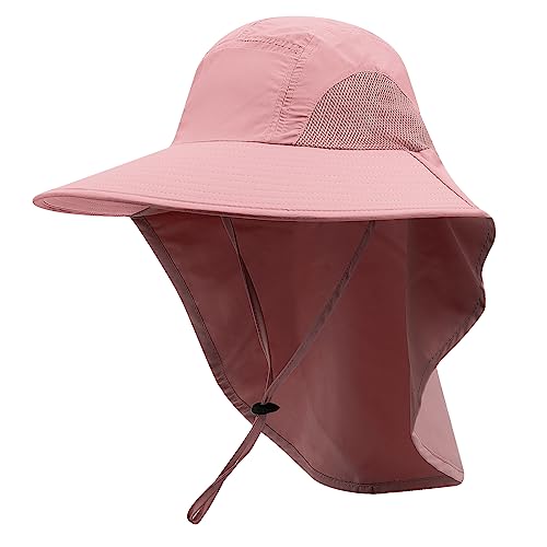 Clakllie Breite Krempe Fischerhut with Neck Flap Quick Dry Bucket Hat Sommer Sonnenschutz Hüte Breathable Safari Hat UV Protection Hats von Clakllie