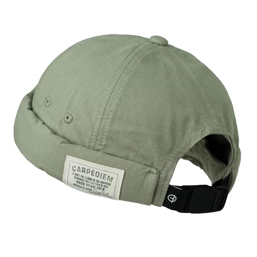 Clakllie Unisex Seemannsmütze Klassische Fischermütze Damen Dockermütze Herren Sommer Fischer Cap Mütze Ohne Schirm,GD43-Green von Clakllie