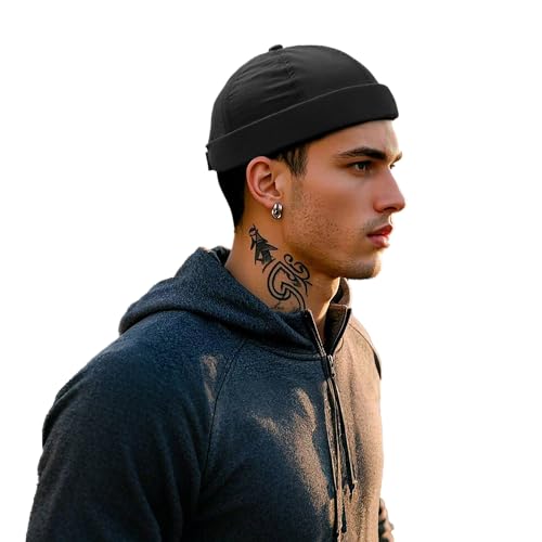 Clakllie Cap Ohne Schild Schwarz Dockercap Herren Thin Sailor Cap Retro Brimless Hat Seemannskappe Fisherman Beanie Lightweight Skullcap Beanie Hafenmütze Clakllie Cap Ohne Schild Schwarz Dockercap Herren Thin Sailor Cap Retro Brimless Hat Seemannskappe Fisherman Beanie Lightweight Skullcap Beanie Hafenmütze von Clakllie