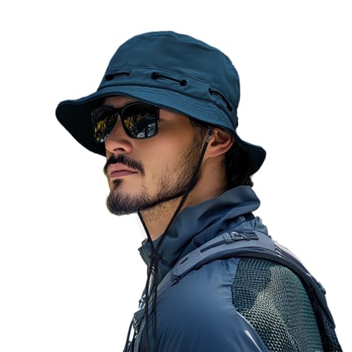 Clakllie Faltbar Anglerhut Wide Brim Fischerhut Safari Bucket Hat Outdoor Buschhut Sonnenschutzhut Outdoor Hut Eimer Hut Faltbar Wanderhut Buschhüte von Clakllie