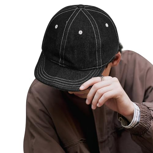 Clakllie Flat Peak Baseball Cap Weich Cap Kurzer Schirm Denim Snapback Cap Low Profile Dad Cap Unstructured Fitted Caps Outdoor Sport Kappe Clakllie Flat Peak Baseball Cap Weich Cap Kurzer Schirm Denim Snapback Cap Low Profile Dad Cap Unstructured Fitted Caps Outdoor Sport Kappe von Clakllie