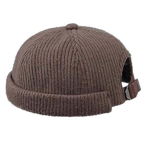 Clakllie Hut Herren Docker-Baumwollstrick Damen Docker Mütze Original Hafenarbeiter Mütze Seemannsmütze Fischermütze Hafenmütze Herrenhut Bikercap Wandermütze Rollrandmütze Kopfbedeckung Seemannskappe von Clakllie