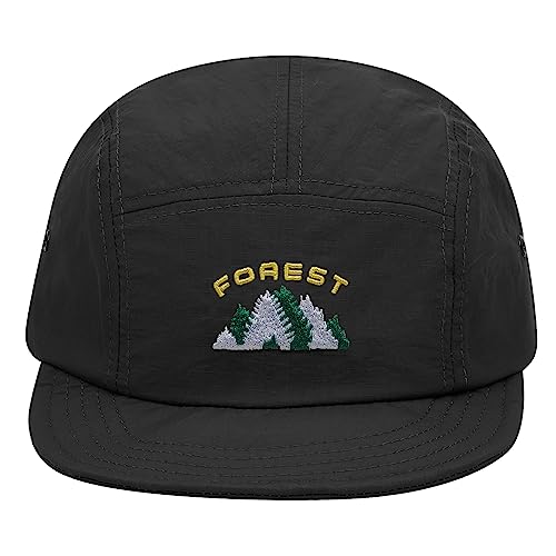 Clakllie Nylon 5 Panel Cap Short Brim Baseball Cap Unisex Unstructured Dad Cap Waterproof Flat Peak Cap Adjustable Outdoor Sports Caps Street Hip Hop Cap, DSBH03-Black, Einheitsgröße Clakllie Nylon 5 Panel Cap Short Brim Baseball Cap Unisex Unstructured Dad Cap Waterproof Flat Peak Cap Adjustable Outdoor Sports Caps Street Hip Hop Cap, DSBH03-Black, Einheitsgröße von Clakllie