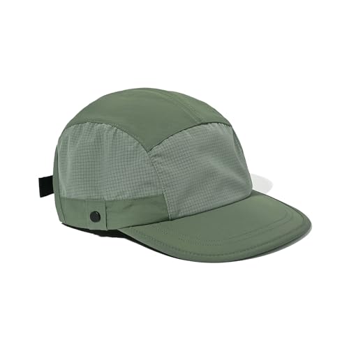 Clakllie Quick Dry Running Hats 5 Panel Cap Flat Brim Baseball Cap Versteller Sommer Trucker Snapback Caps Sonnenhut Damen,Green von Clakllie