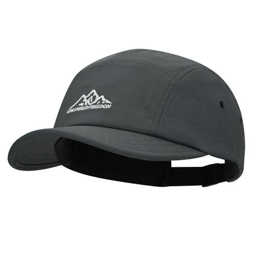 Clakllie Quick Dry Short Brim Basecap Wasserdicht 5 Panel Running Cap Verstellbar Baseball Cap mit Kurzem Schirm Atmungsaktiv Trucker Cap,BSSD2550-Grey Clakllie Quick Dry Short Brim Basecap Wasserdicht 5 Panel Running Cap Verstellbar Baseball Cap mit Kurzem Schirm Atmungsaktiv Trucker Cap,BSSD2550-Grey von Clakllie