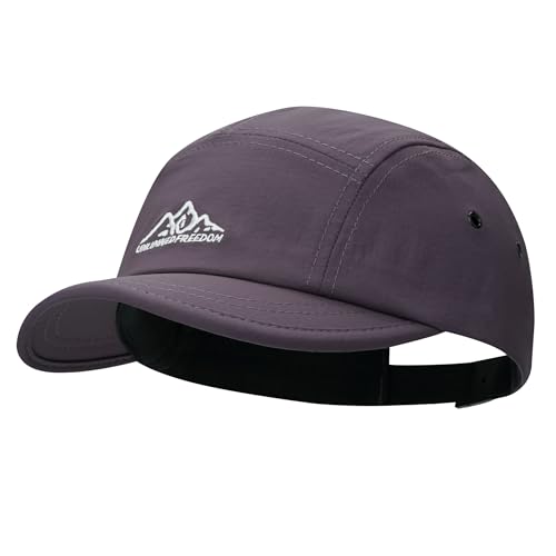 Clakllie Quick Dry Short Brim Basecap Wasserdicht 5 Panel Running Cap Verstellbar Baseball Cap mit Kurzem Schirm Atmungsaktiv Trucker Cap,BSSD2550-Purple Clakllie Quick Dry Short Brim Basecap Wasserdicht 5 Panel Running Cap Verstellbar Baseball Cap mit Kurzem Schirm Atmungsaktiv Trucker Cap,BSSD2550-Purple von Clakllie