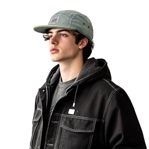 Clakllie Baumwolle Basecap Snapback 5 Panel Cap Flacher Krempe Baseball Cap Flat Brim Dad Caps UV-Schutz Golf Tennis Cap,Retro Blue Clakllie Baumwolle Basecap Snapback 5 Panel Cap Flacher Krempe Baseball Cap Flat Brim Dad Caps UV-Schutz Golf Tennis Cap,Retro Blue von Clakllie
