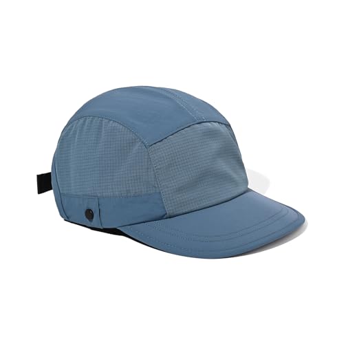 Clakllie Schnelltrocknend Basecap Herren Nylon 5 Panel Cap Atmungsaktiv Flat Brim Caps Sun Protection Dad Caps Leichte Running Kappe,Blue Clakllie Schnelltrocknend Basecap Herren Nylon 5 Panel Cap Atmungsaktiv Flat Brim Caps Sun Protection Dad Caps Leichte Running Kappe,Blue von Clakllie