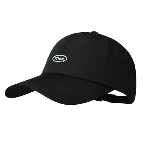 Clakllie Schnelltrocknend Basecap für Herren Atmungsaktiv Outdoor Kappen Wasserdicht Sport Kappe Unstructured Running Cap,BSSC2558-Black von Clakllie