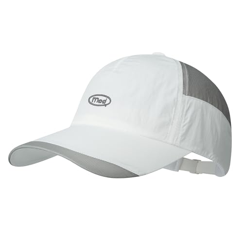 Clakllie Schnelltrocknend Basecap für Herren Atmungsaktiv Outdoor Kappen Wasserdicht Sport Kappe Unstructured Running Cap,BSSC2558-White von Clakllie