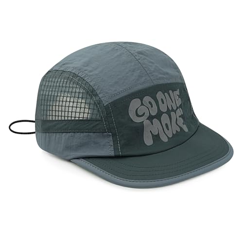 Clakllie Schnelltrocknend Short Brim Basecap Atmungsaktiv Mesh Baseball Cap Verstellbar Sonnenschutz Leichte Flat Brim Snapback Kappe Outdoor Running Kappe,BSSD2504-Grey von Clakllie