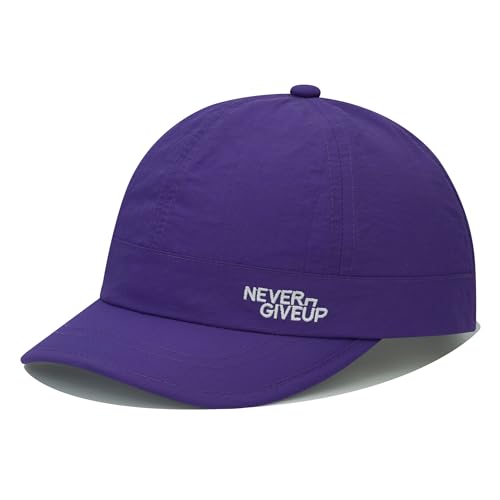 Clakllie Schnelltrocknend Short Brim Cap für Herren Damen Leicht Basecap Wasserdicht Running Dad Caps,BSSQ2505-Purple von Clakllie