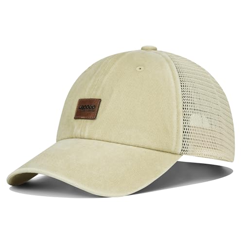 Clakllie Sommer Mesh Cap Atmunsaktive Basecap Herren Verstellbar Sonnenhut Sports Cap Schirmmütze Wanderhut Laufkappe Outdoor Schildkappe,CRZM02-Khaki von Clakllie