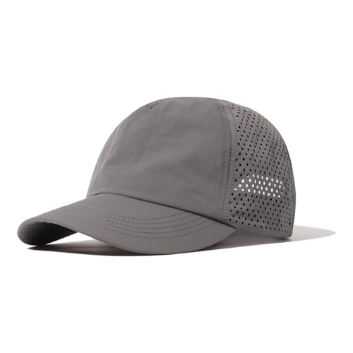 Clakllie Sommer Mesh Cap Krempe Baseballkappe Basecap Sonnenschutz Cappy Atmungsaktiv Schnelltrocknend Baseball Cap Leichte Sport Cap für Herren Damen von Clakllie