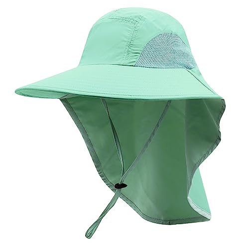 Clakllie Sonnenhut mit Breiter Krempe für Herren und Damen Polyester Boonie Bush Hats Quick Dry Fisherman Hat Mesh Safari Hats von Clakllie