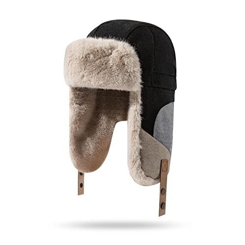 Clakllie Baumwolle Wintermütze Trappermütze Bomber Hut,Unisex Winter Warme Schneedichte Fliegermütze mit Kunstpelz Winddichte Kunstfellmütze Ohrenklappen für Skifahren,Schlittschuhlaufen Erwachsenen Clakllie Baumwolle Wintermütze Trappermütze Bomber Hut,Unisex Winter Warme Schneedichte Fliegermütze mit Kunstpelz Winddichte Kunstfellmütze Ohrenklappen für Skifahren,Schlittschuhlaufen Erwachsenen von Clakllie
