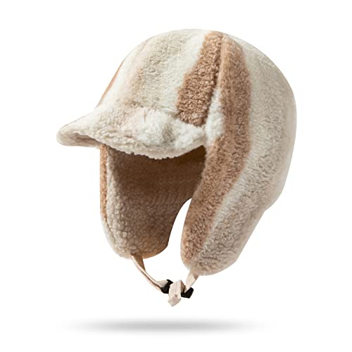 Clakllie Unisex Warme Outdoor Trapper Mütze Winddicht Bomber Fliegermütze Wintermütze mit Ohrenklappen Winter von Clakllie
