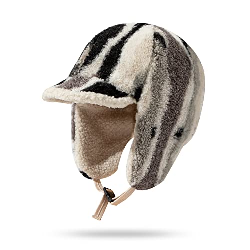 Clakllie Unisex Warme Outdoor Trapper Mütze Winddicht Bomber Fliegermütze Wintermütze mit Ohrenklappen Winter von Clakllie