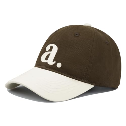 Clakllie Verstellbar Baseballkappe Atmungsaktive Sommermütze Basecap UV-Schutz Laufkappe Caps Baseballmütze Freizeit Sommercap Einstellbare Tennis Baseball Cap Trucker Hut,HBC06-Brown/White von Clakllie