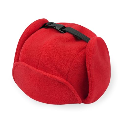 Clakllie Warme Russenmütze Fliegermütze Winddicht Wintermütze Trapper Mütze mit Ohrenklappen Warme Russische Mütze Herren Damen Ski Bombermütze,PL2402-Red von Clakllie