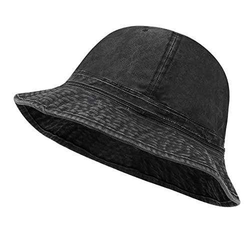Clakllie Washed Faltbar Fischerhut Mode Baumwolle Eimerhut Outdoor Fischerhüte für Herren Damen Reisen Bucket Hat Wandern Sommerhut Freizeithut von Clakllie