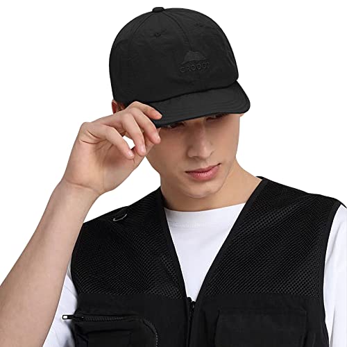 Clakllie wasserdichte Cap Kurzer Schirm Herren Damen Flat Bill Hats Outdoor Sports Cappy Sommer Schnell-Trocknend Caps Casual Laufkappe von Clakllie