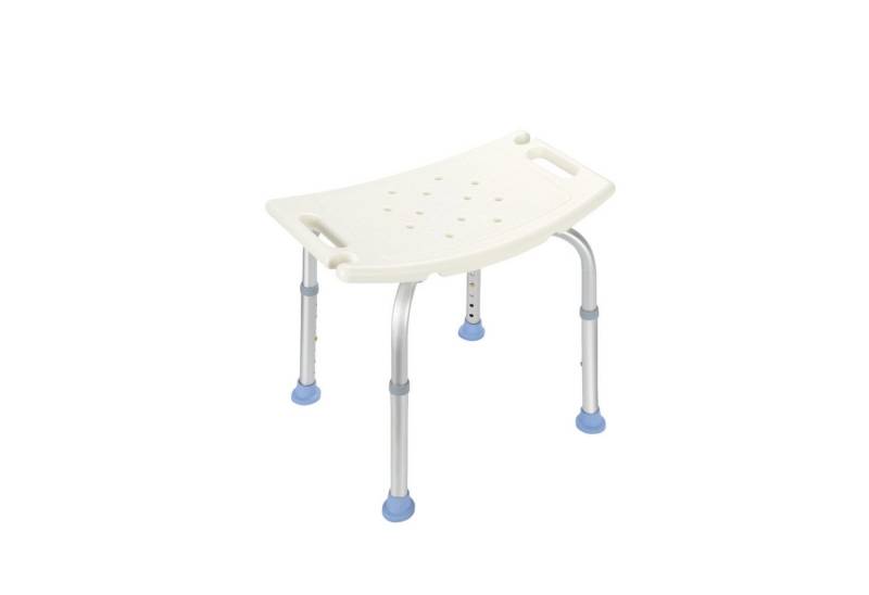 Clanmacy Duschhocker Badhocker Aluminium Duschstuhl Duschsitz stabil Badsitz, belastbar bis 136 kg, Höhenverstellbar von Clanmacy