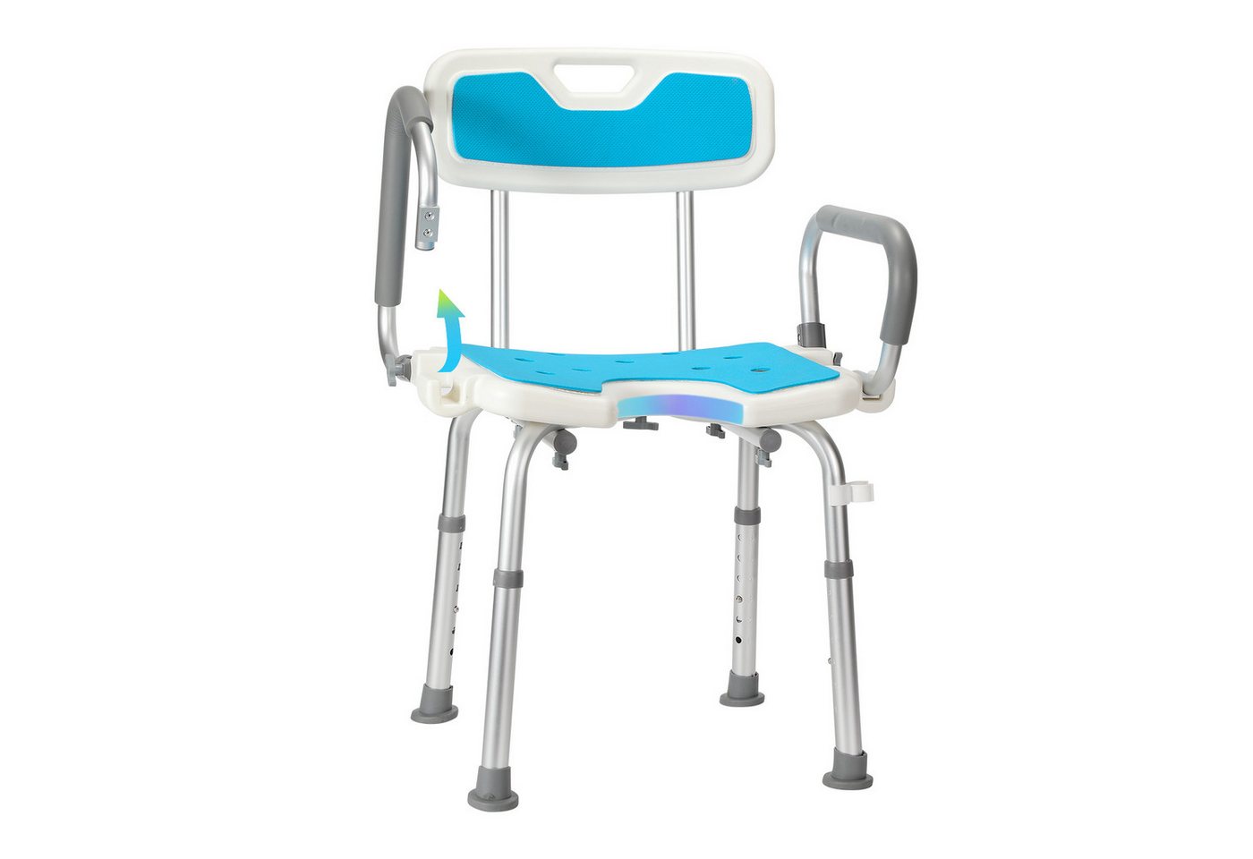 Clanmacy Duschhocker Duschhocker Badhocker Badehocker belastbar bis 136kg Duschstuhl von Clanmacy