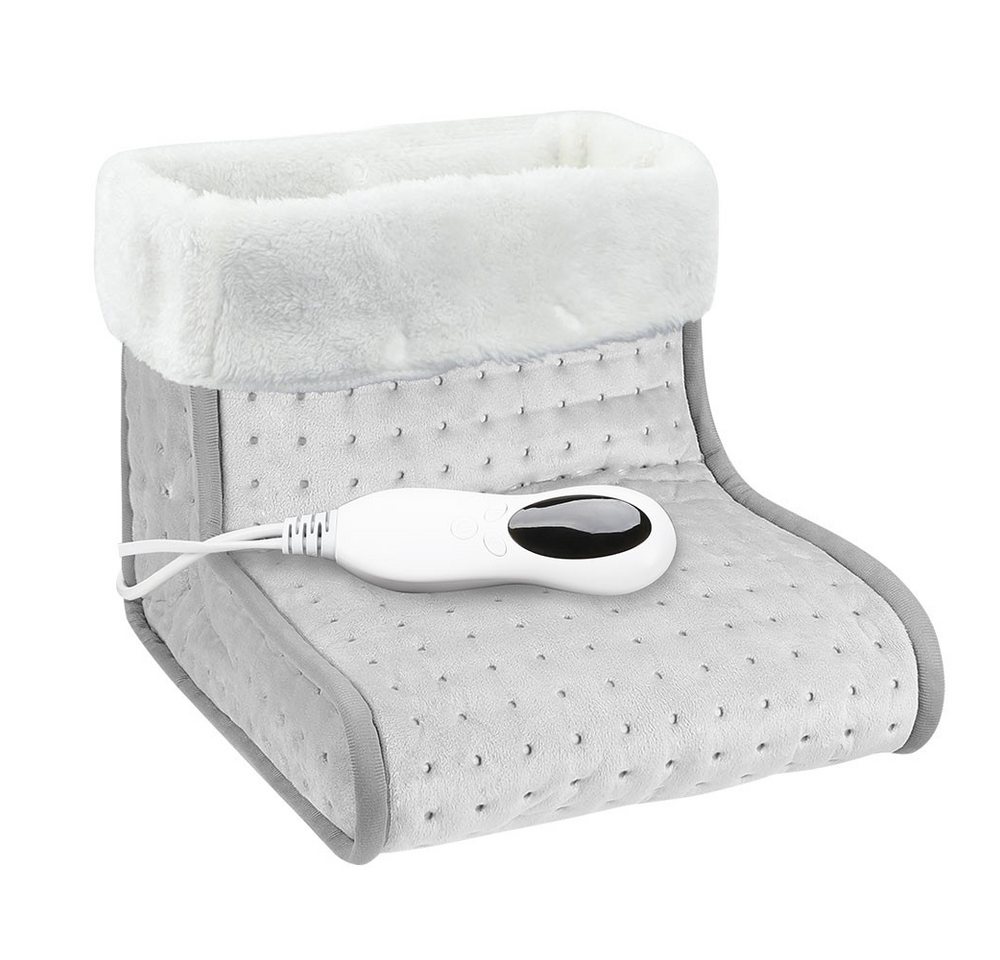 Clanmacy Elektrofußwärmer Fußwärmer 10 Temperaturstufen mit Zeitschaltuhren hellgrau, 1-tlg. von Clanmacy
